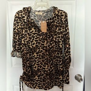 Leopard Print Pullover Sweater